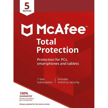 McAfee Total Protection 2022 5 Device 1 Year Antivirus Security